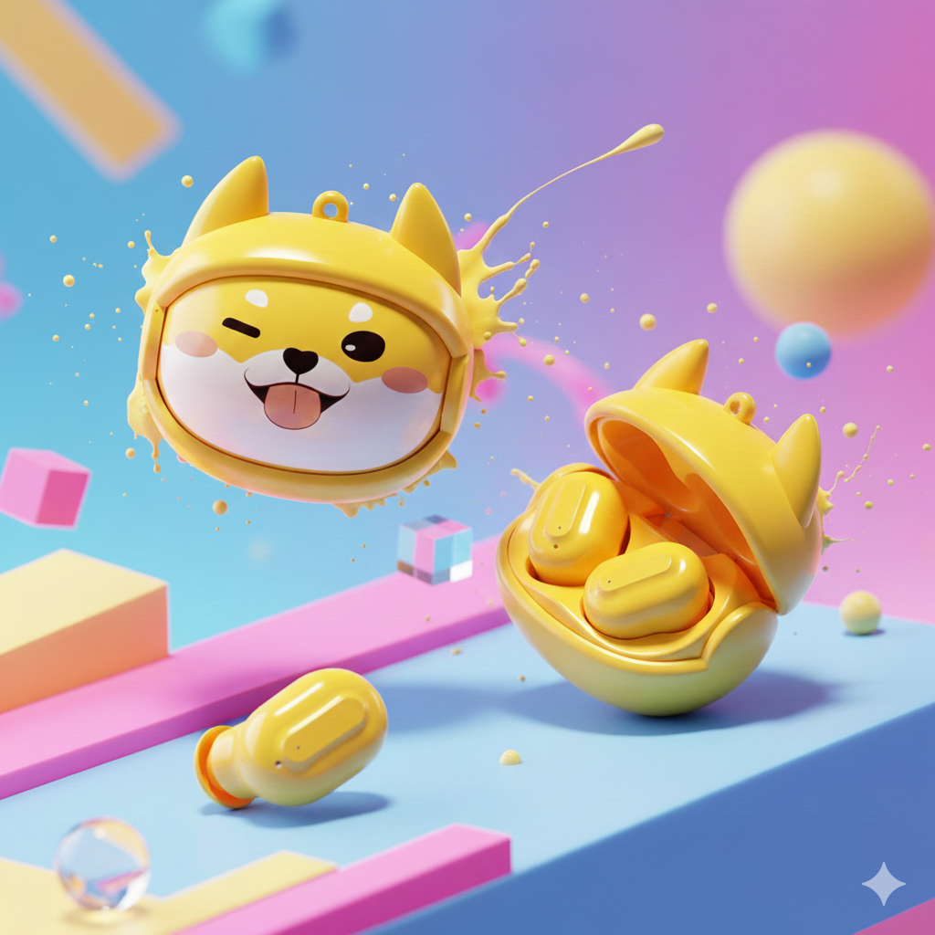 AUDÍFONOS INALÁMBRICOS SHIBA INU ROLLING FACE